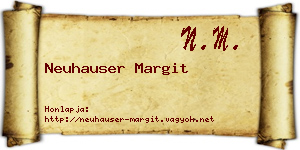 Neuhauser Margit névjegykártya